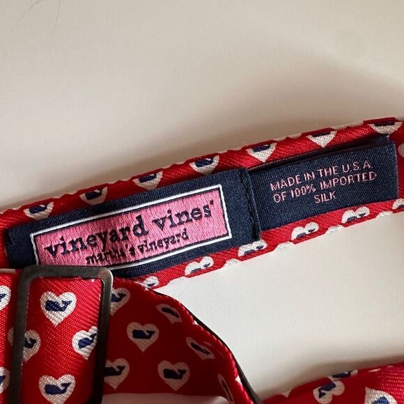 Vineyard Vines Red Hearts Silk Bow Tie for Kids - Playful & Charming - Picture 5 of 17